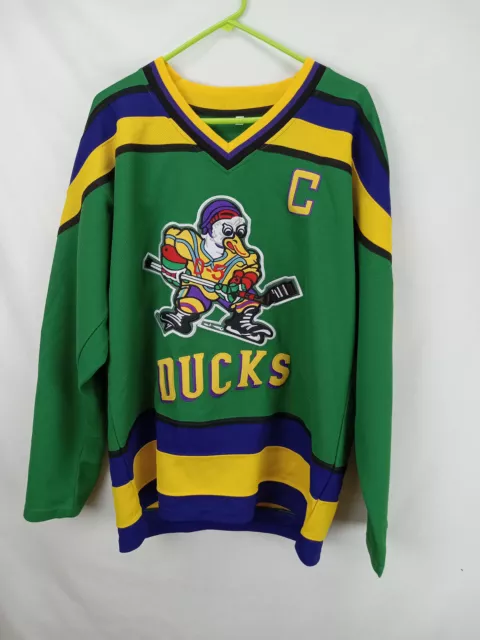 Adam Banks 99 Ducks Hockey Jersey Embroidered Costume Mighty Movie