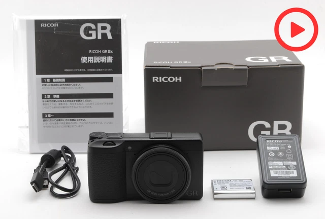 [TOP MINT]  RICOH GR IIIx III X 24.2 MP F2.8 Compact Digital camera Black JAPAN