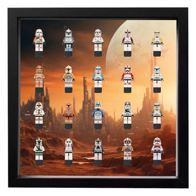 GetStones24 Bilderrahmen für LEGO® Figuren Vitrine für Star Wars Minifigs MF024