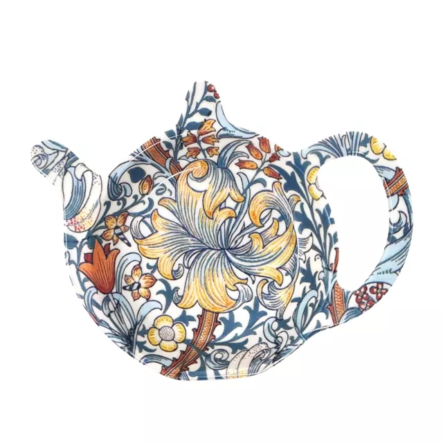 Teabag Tidy Kitchen Worktop Saver Tea Bag Holder William Morris Golden Lily