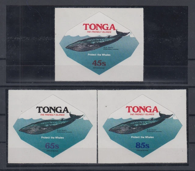 Tonga 1977 Wale Dienstmarken Mi.-Nr. 162-164 kpl. Satz 3 Werte **