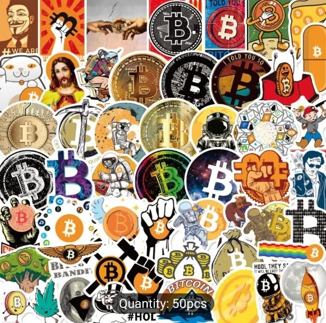 Bitcoin Stickers 50Pcs *FREE SHIPPING*