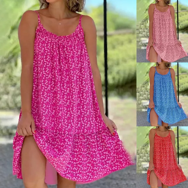 Abito Estivo Da Donna Per Le Vacanze Boho Beach Abito Estivo Senza Maniche ▼