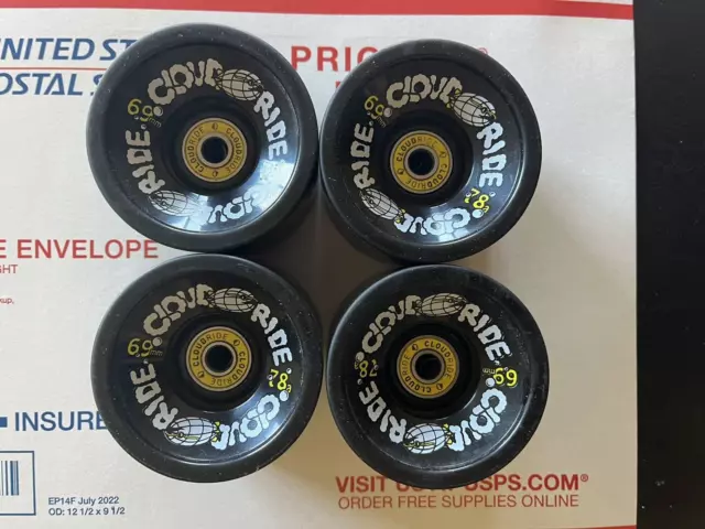 4-Cloud Ride Cruiser/longboard Wheels/Black 69mm78a