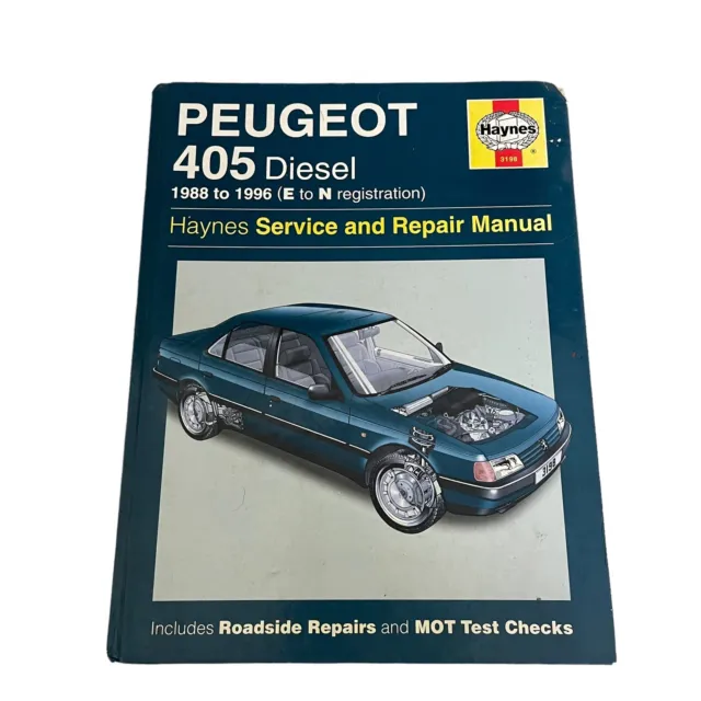 Peugeot 405 Diesel 1988-1996 E-N Reg Haynes Service- und Reparaturanleitung gehardcover
