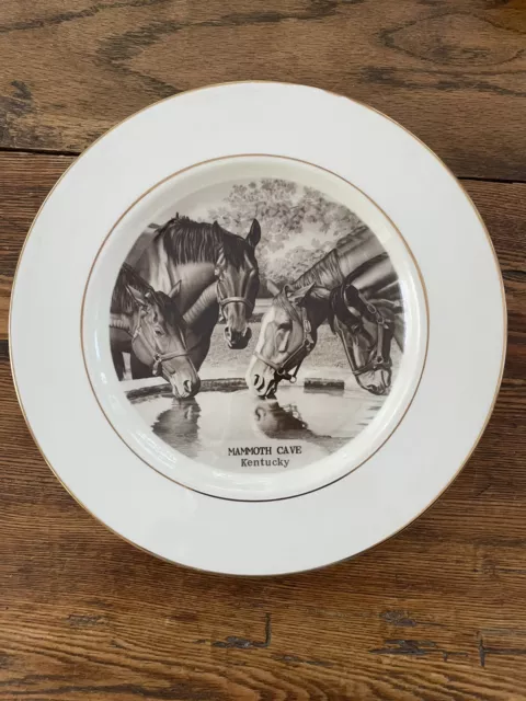 Vintage Homer Laughlin Horses at the Water Trough Plate ~ Mammoth Cave KY