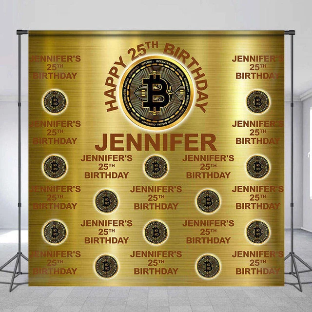 COIN GOLD METAL Texture Custom 25th Birthday Backdrop $39.77 - PicClick AU