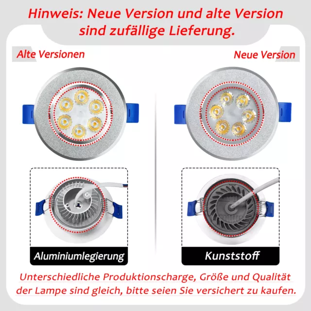 LED Einbauleuchte 20er 3W Einbaustrahler Decken Leuchte Einbau Spot Deckenlampe- 2