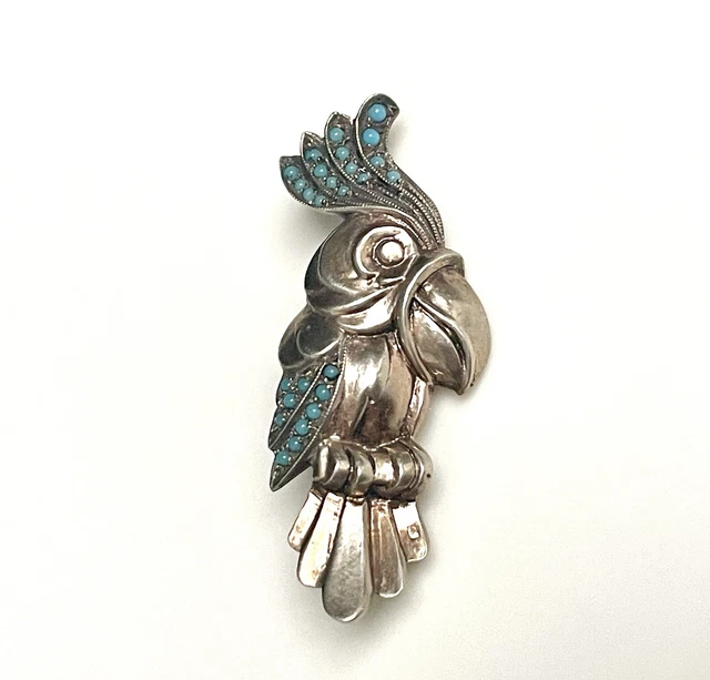 BROCHE ANCIENNE - argent massif et marcassites EUR 34,99 - FR