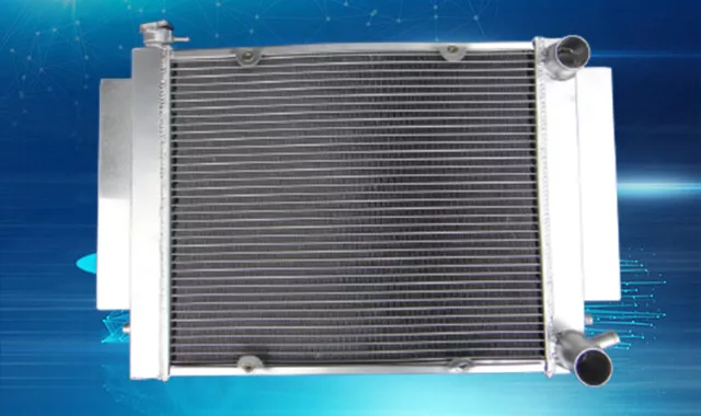 Aluminum Radiator+ FAN For Mazda RX2 RX3 RX4 RX5 RX7 s1 s2 MT with heater pipe 2