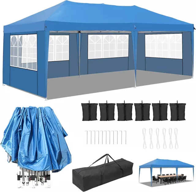 Faltpavillon Faltzelt Pavillon 3x6M Partyzelt Gartenzelt Klappzelt Marktstand DE