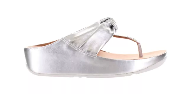 FitFlop Womens Twiss Ii Silver Sandals Size 8.5 (7460695)