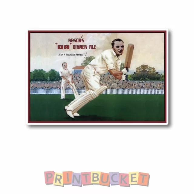 Resch's Cricket sticker A4 water/fadeproof vinyl beer fridge man cave