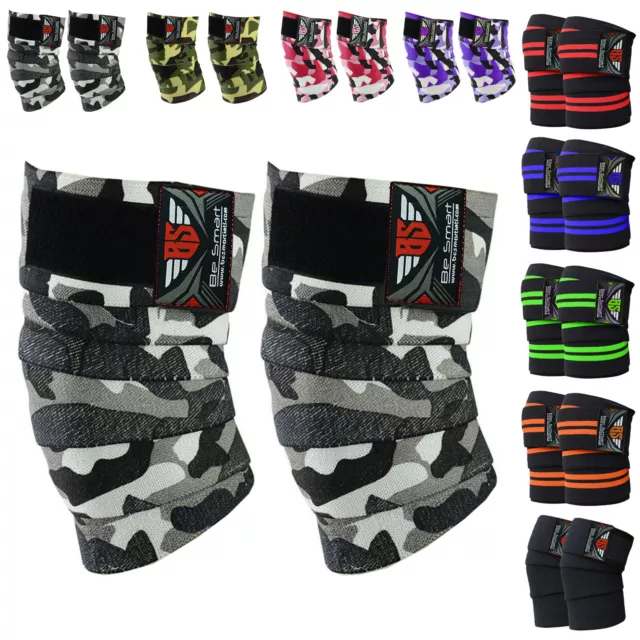 Knee Wraps Weight Lifting Bandage Straps Braces Sleeves Powerlifting Gym