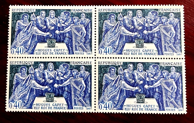 France  bloc de 4 timbres neuf** YV N° 1537 Hugues Capet