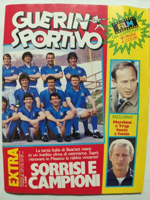 Guerin Sportivo 19-1986 +Poster Fiorentina +Film Del Campionato Trapattoni