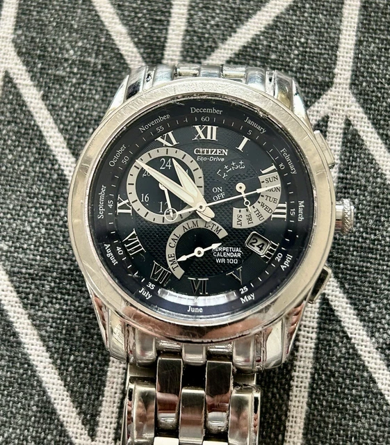 CITIZEN ECO DRIVE PERPETUAL Calendar Watch Mens With Box And Instructions 180.00 PicClick UK