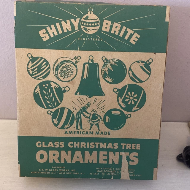 Vintage Silvered Glass SWIRL Lantern Small Christmas Ornaments Shiny Brite