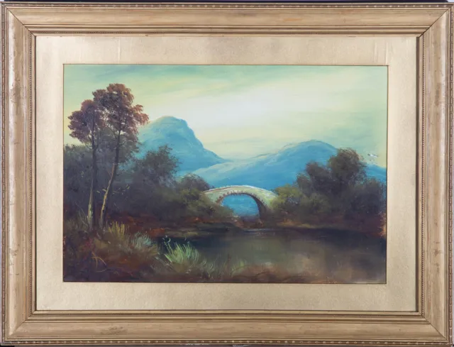 A Pair of Early 20th Century Oils - Mountain Lake Scenes