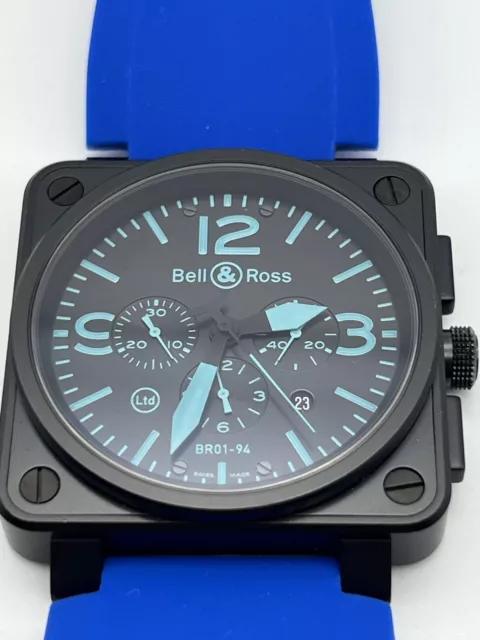 Bell and Ross BR01-94 SBLU Black PVD Steel 46mm - Blue Dial Limited Edition 500 Bell and Ross BR01-94 SBLU Black PVD Steel 46mm - Blue Dial Limited Edition 500