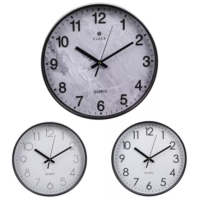 12" Big Numbers Round Wall Clock Silent & Non-Ticking Retro Wall Clock Easy Read