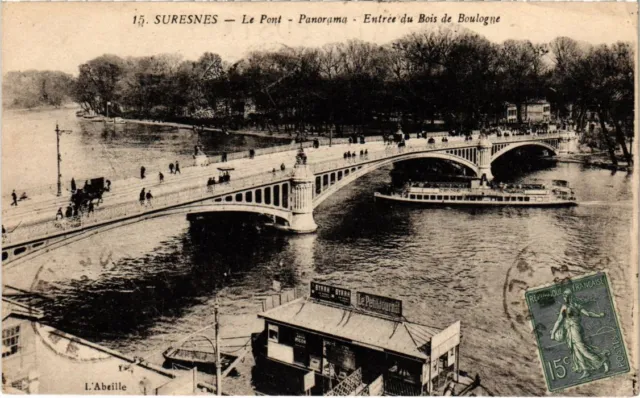 CPA SURESNES Le Pont - Panorama - Entree du Bois de Boulogne (1322644)