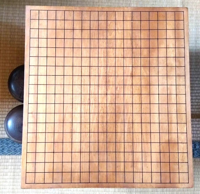 JAPANESE GOBOARD GOBAN IGO Game W/ Legs Old 16.1×17.7×7 inch Vintage £