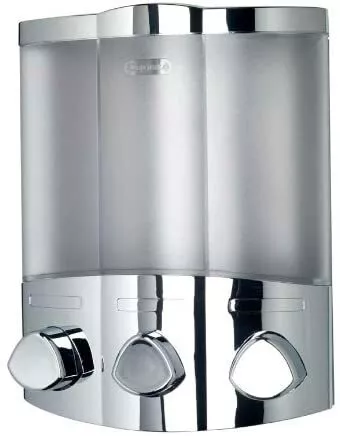 Croydex Euro Soap Dispenser Chrome, Easy To Install Wall Mounted Pump Dispenser
