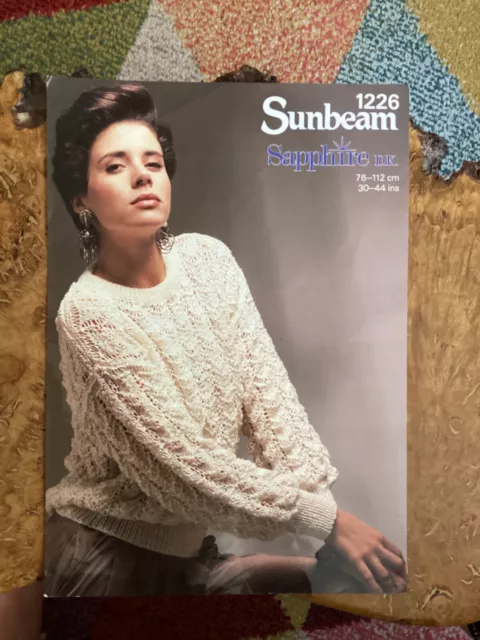 womens knitting patterns.jumpers.size 30-44 inch bust.DK