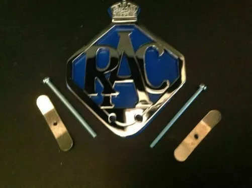 Rac-Car-Badge-bar-Badge-Chrome-Plate-Blue-Backing AA