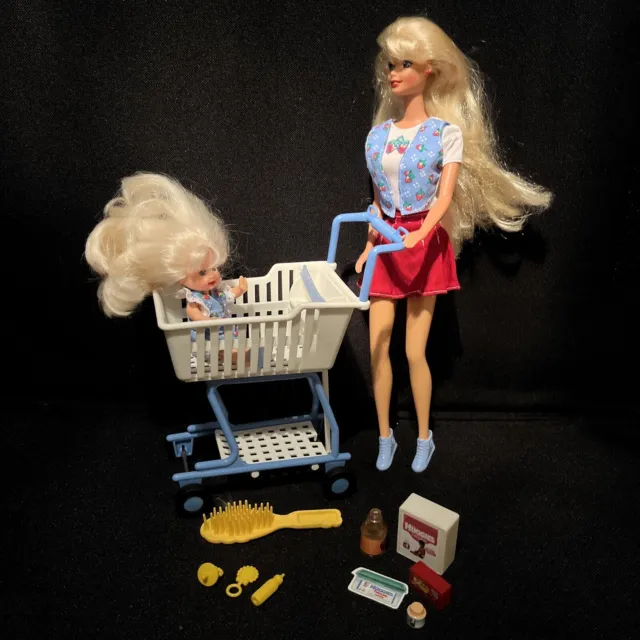 Barbie & Kelly Shoppin’ Fun Play Set Unboxed #15756  1995 Mattel