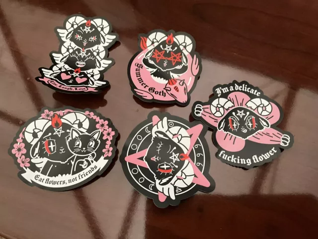 Killstar Sticker Pack Limited Edition 5 Pack See Pics Genuine Great Set  Bnwt