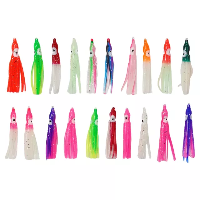 50PC OCTOPUS SQUID Skirt Lures Bait Hoochies Saltwater Soft Fishing Lures 5-15cm  $21.59 - PicClick