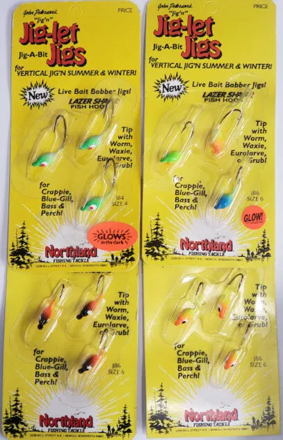 🌟 NORTHLAND LETHAL GLOW Hot Super-Glo 1-inch Ice Jiglet Fishing Jig  (CIJ-99) $4.21 - PicClick