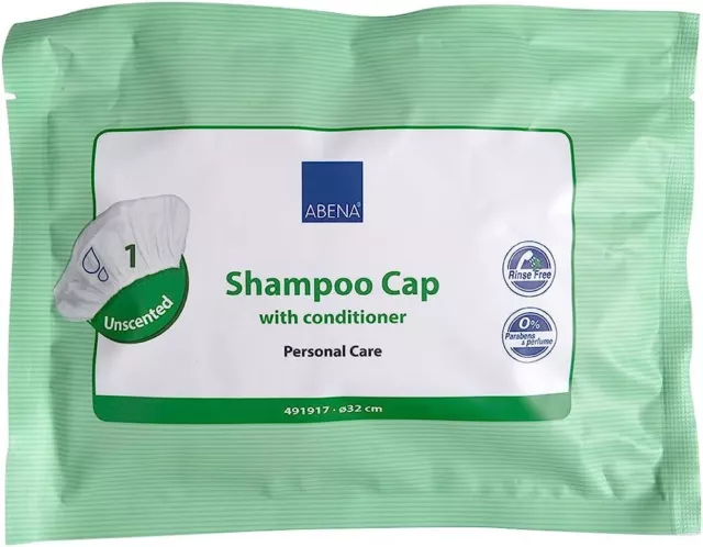 ABENA Shampoo Cap with Conditioner Unscented No Rinse Required Personal Care
