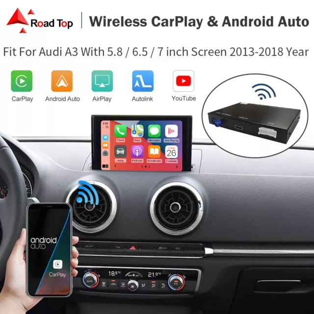 Wireless CarPlay Android Auto Mirror Link für Audi A3 S3 RS3 Q2 Q5 Q7 2013-18