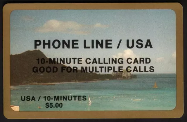 (10m) Diamond Head Hawaii: überdruck '10-Minute Calling ' AA-1 Telefon Karte