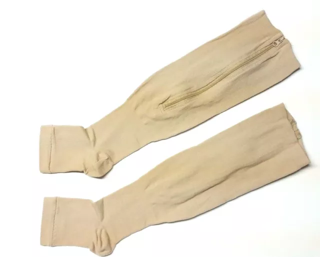 Chaussettes de compression zippées orteils ouverts bas pieds pieds cheville jambe soutien mollet 3