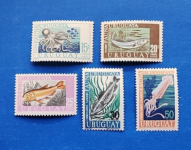 Uruguay Stamps, Scott C335-C339 Complete Set MNH