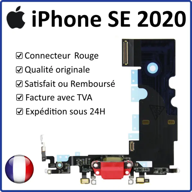 Iphone Se 2020 Rouge - Nappe Dock Flex Connecteur De Charge Micro Et Antenne