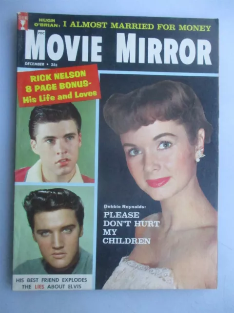 Movie Mirror - FAN Magazine - December 1958 Reynolds, Elvis, Ricky Nelson