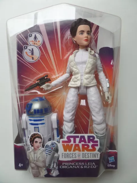 NEUF - Figurine Poupée STAR WARS Forces of Destiny: Princesse LEÏA ORGANA & R2D2