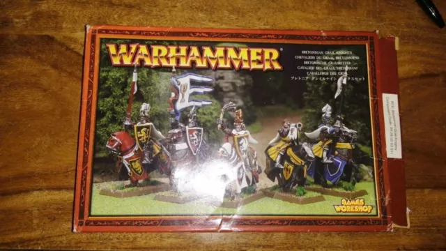 Warhammer FANTASYB AOS Bretonnian Grail Knights Box Set OOP GAMES WORKSHOP