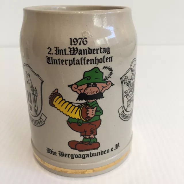 German Beer Stein Mug Franz Stober 1976 2nd Intl Forest Hike Unterpfaffenhoffen