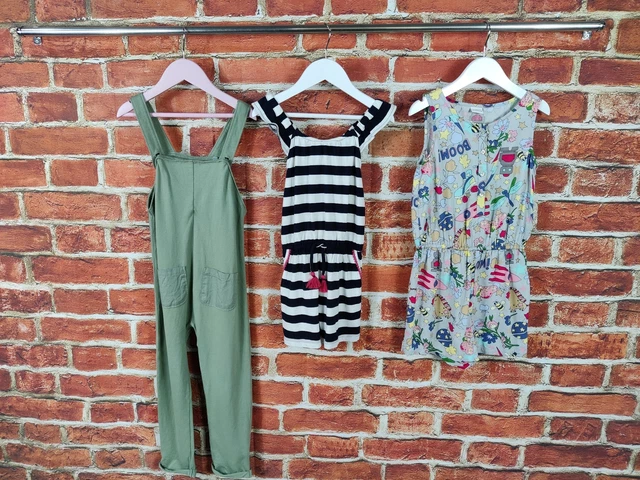 Pacchetto Ragazze Età 4-5 Anni Fatface Next Playsuit Unico Pezzo Set Estivo Lungo 110Cm