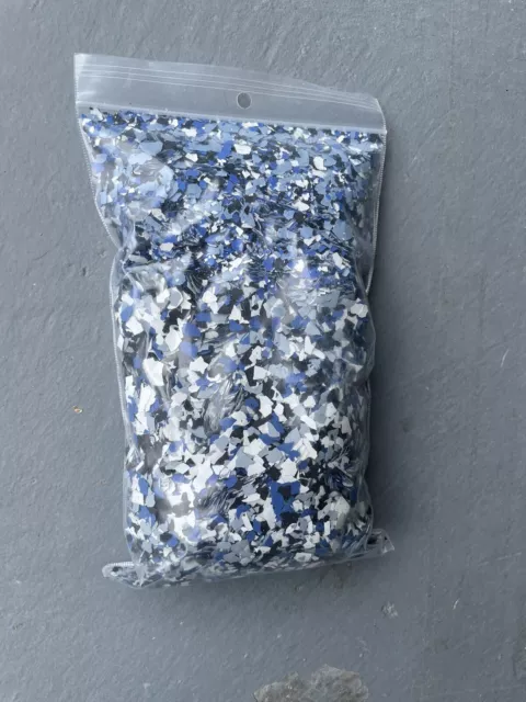 RUSTOLEUM Epoxy Floor Chips Flakes BLUE, BLACK, GRAY, WHITE x 7 BAGS