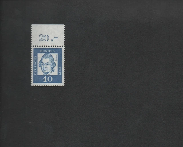 BRD Mi-Nr. 355 Bedeutende Deutsche 40 Pfg. - Bogenmarke mit Rand - postfrisch -