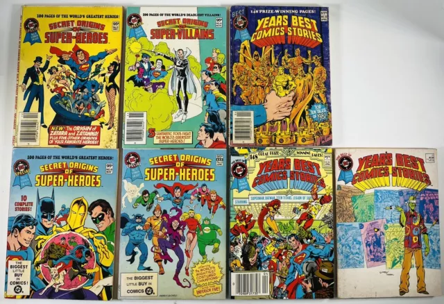 7 Secret Origins Of Super Heroes + Year's Best 5-71 Run Blue Ribbon Digest Dc Fn