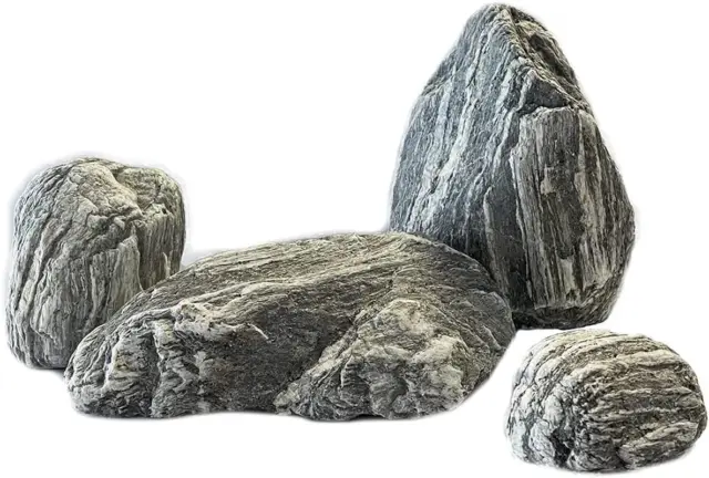 Aquanatural 15Lb Silver Seiryu Rock Mountain Stone for Aquariums, Aquascaping, T