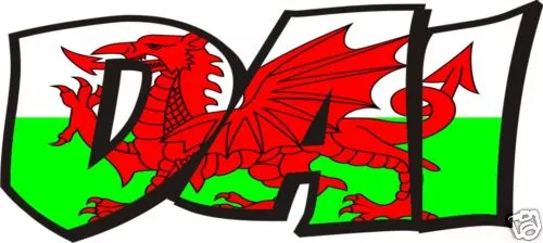4 x WALES WELSH FLAG NAME DECALS / STICKERS - SAVE £5